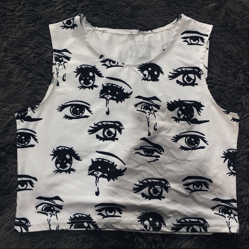 Anime Eyes Crop Top